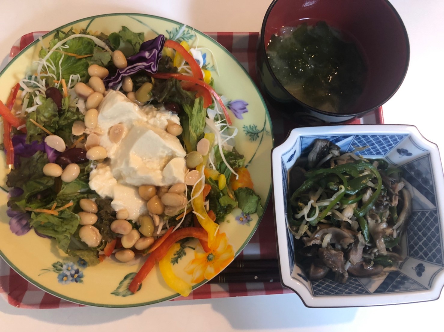 野菜と海藻たっぷりダイエット食事例（福岡パーソナルトレーニングジム）