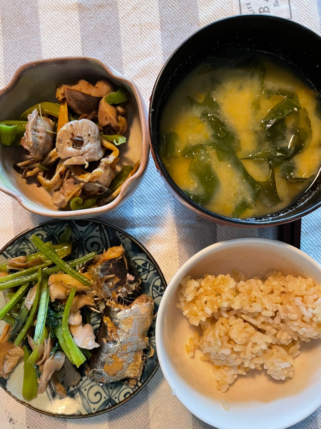 海鮮系煮物に野菜多めのダイエット夜ご飯例（福岡パーソナルジム）