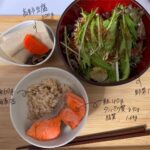 ダイエット・ボディメイク食事例（高野豆腐100g、鮭40g、玄米60g、野菜100g）