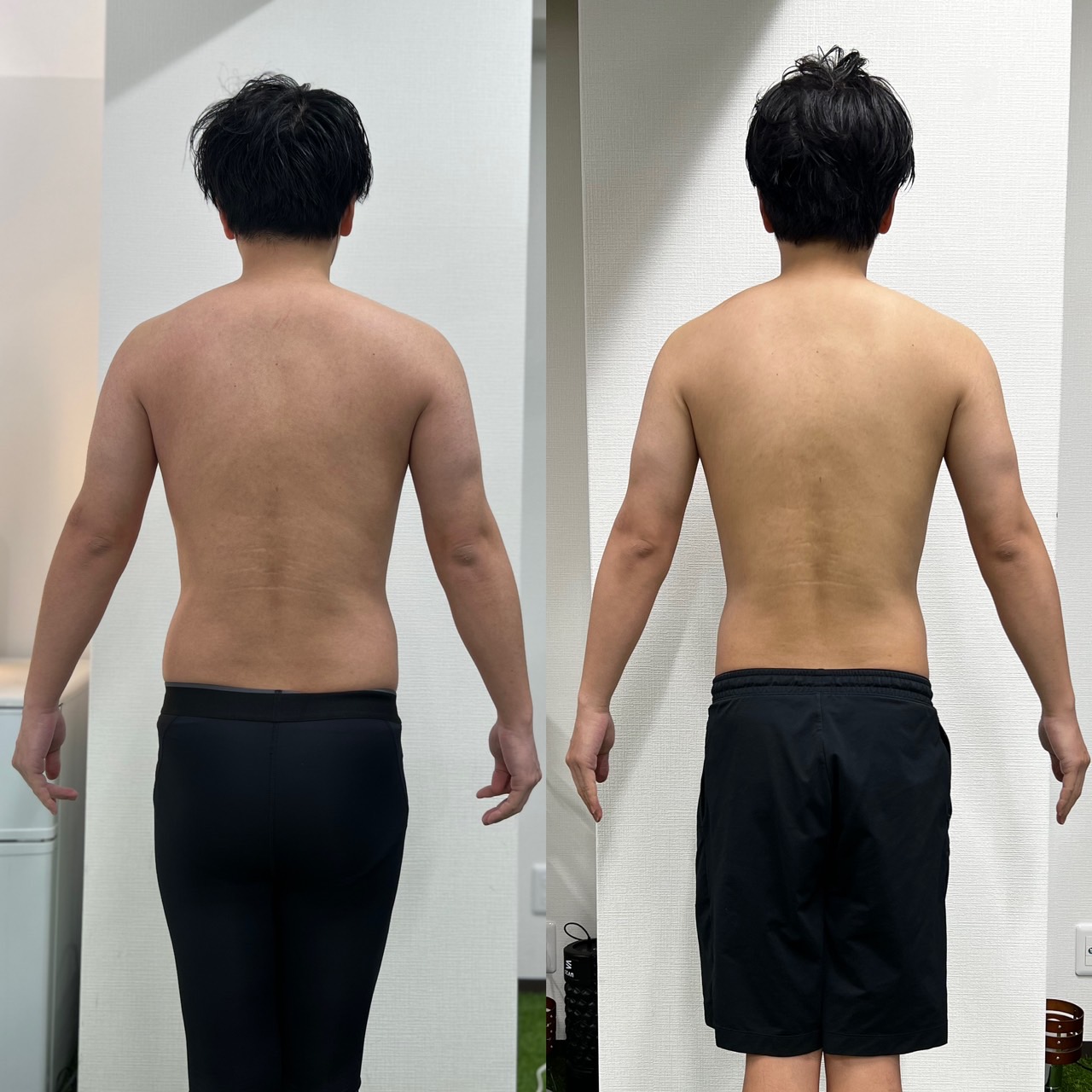 ダイエット希望の男性、2ヶ月ビフォーアフター（体重-4.6kg、体脂肪率-4.9%）六本松・別府店