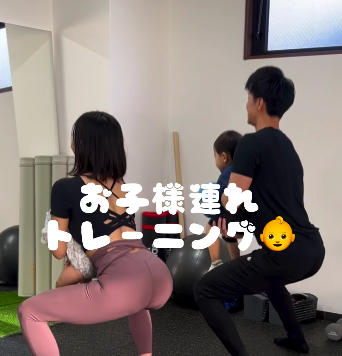 六本松でのお子様連れペアトレーニング