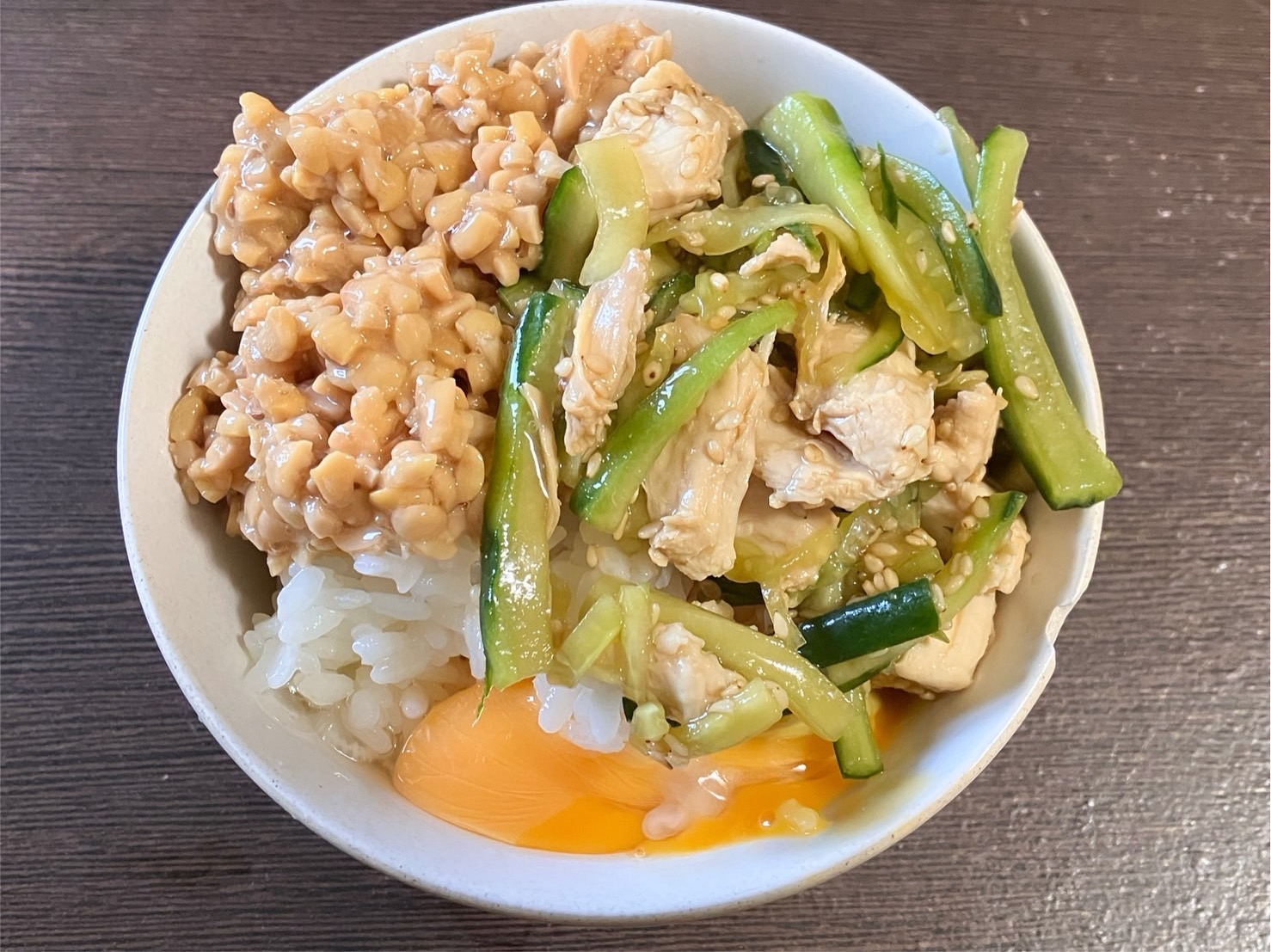 たんぱく質･糖質･お野菜と バランスがとても良い、大橋店お客様の食事例
