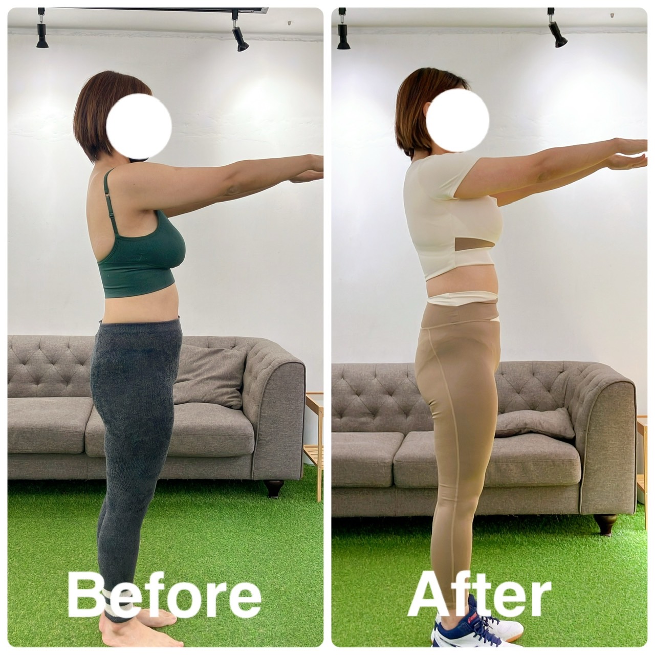 お腹周りがスッキリした大橋店のお客様！約2ヶ月間のBefore After