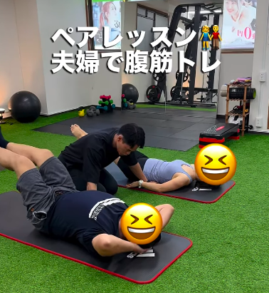 姪浜店での夫婦ペアトレーニングセッション