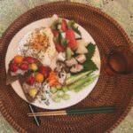 卵と野菜類でバランスよくたんぱく質を意識した食事例