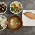 たんぱく質、糖質、お野菜、汁物とバランスがとても良いダイエット食事例
