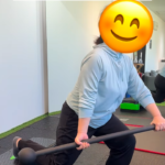 スティールメイスを使ったブルガリアンスクワット/久留米パーソナルジム