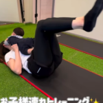 子連れで本気のトレーニング。ママの腹筋最後の追い込み/大濠公園パーソナルジム