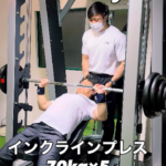 お客様のベンチ強化胸トレメニュー/箱崎パーソナルジム